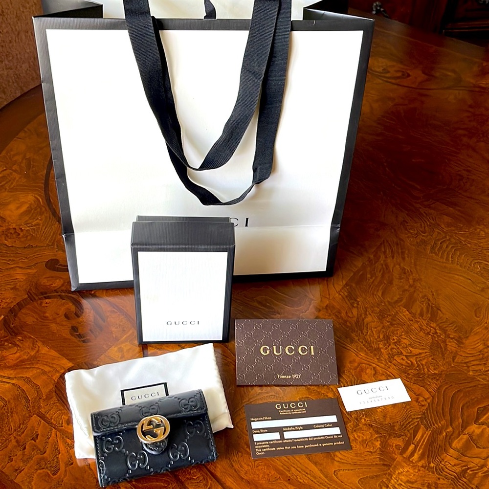 Gucci Icon Signature Key Case Black - Picture 2 of 7